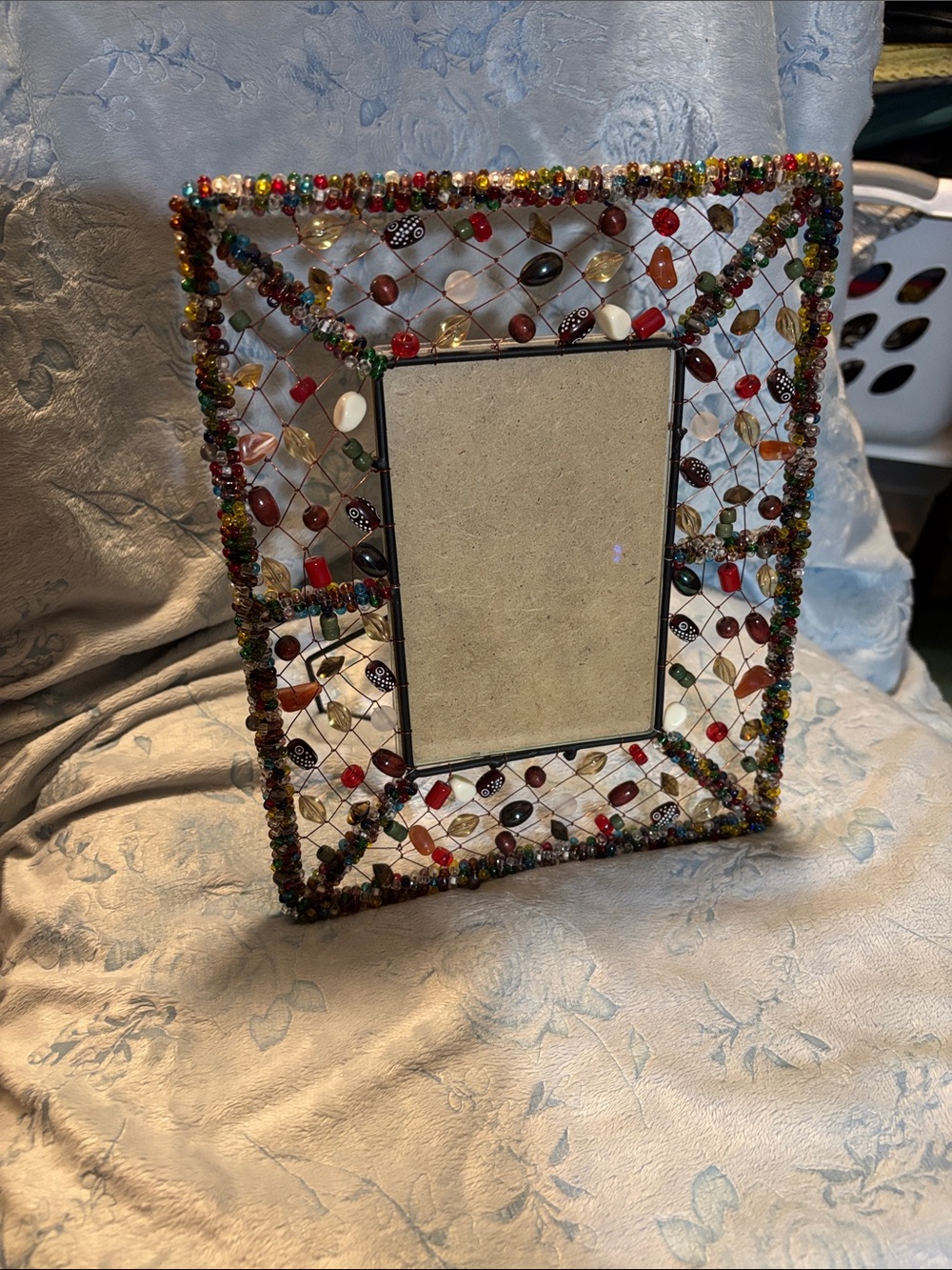 Beaded Mosaic Photo Frame - Multicolor